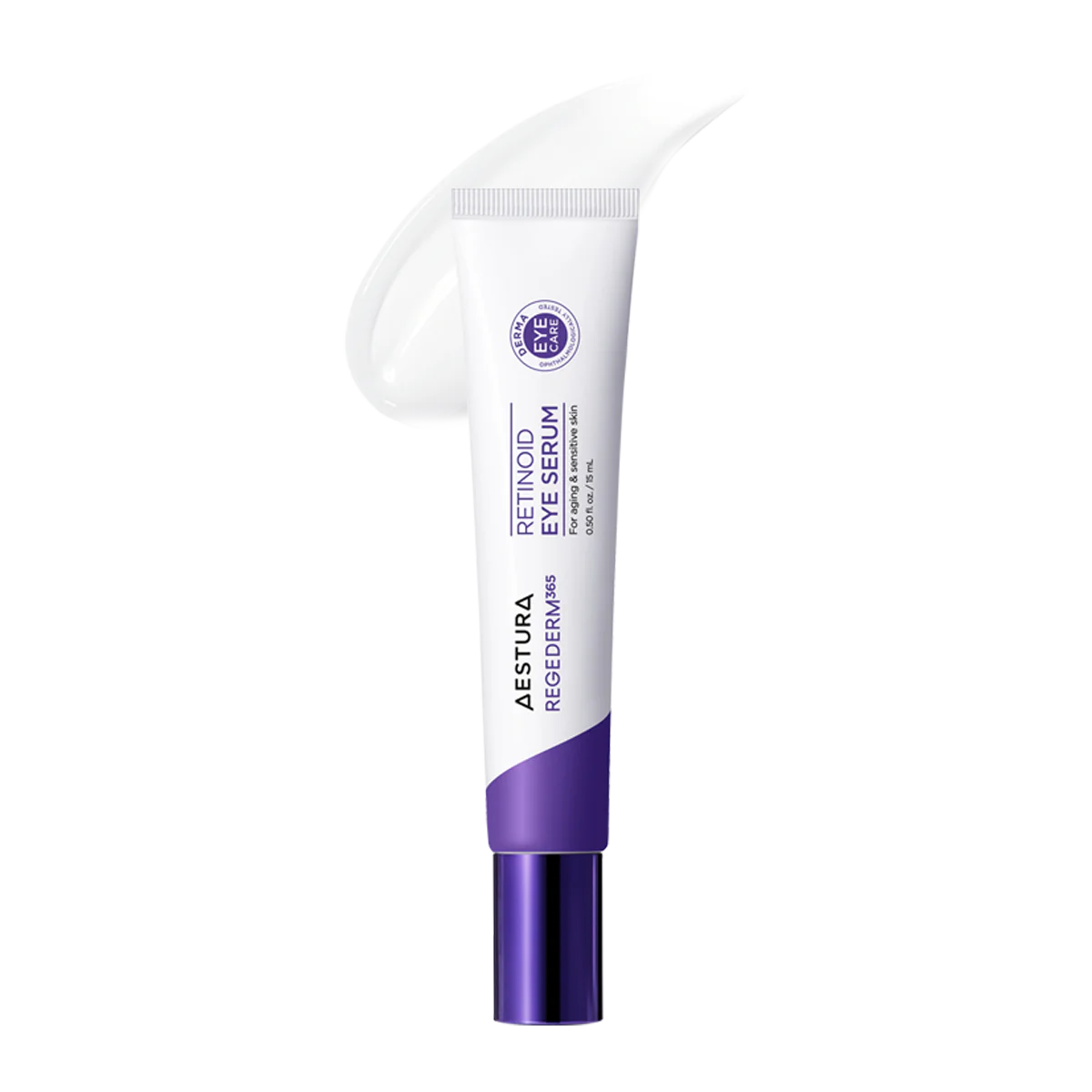 AESTURA Regederm 365 Retinoid Eye Serum in a 15ml tube for firming, smoothing, and anti-aging care for sensitive eye areas.