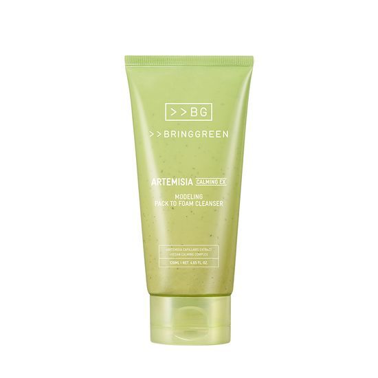 BRINGGREEN Artemisia Calming EX Modeling Pack to Foam Cleanser – Korean 2-in-1 mask and foam cleanser with Artemisia extract, hyaluronic acids, and gentle exfoliants.