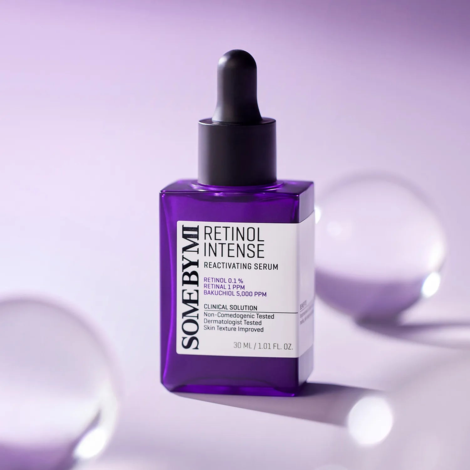 SOME BY MI 30ml retinol serum in pump bottle with bakuchiol and retinal for smoother skin