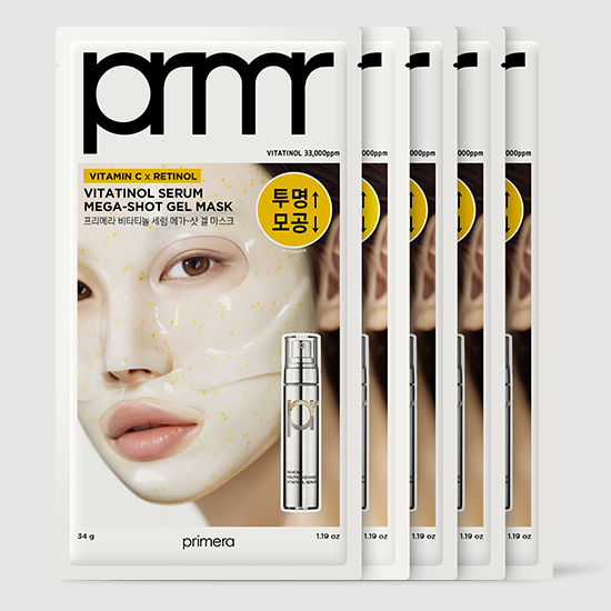 primera Vita-tinol Serum Mega-Shot Gel-Maskenblatt X 5