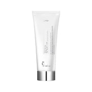 A white tube of 9wishes White Tone-Up Body Serum with product information and branding on it.