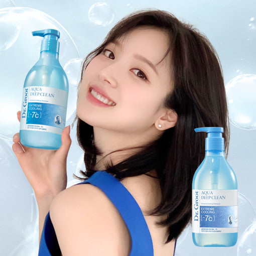 cooling mint shampoo with caffeine, biotin, and hyaluronic acid