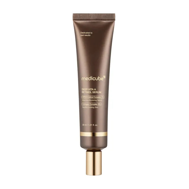 Medicube 30ml red pump bottle retinol serum for collagen boost and brightening