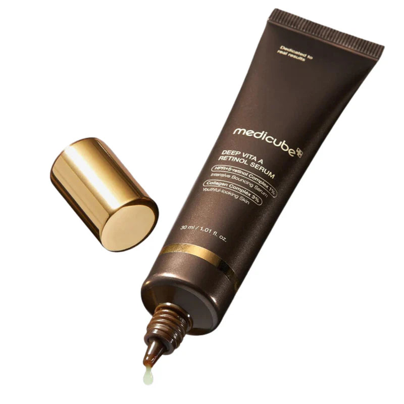 Medicube 30ml red pump bottle retinol serum for collagen boost and brightening