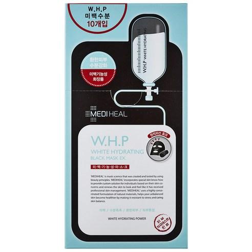 MEDIHEAL WHP Weiße feuchtigkeitsspendende schwarze Maske EX, 25 ml, 10 Stück