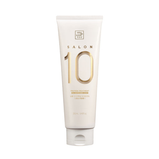 250ml pump bottle of Mise-en-scène Salon10 Protein Treatment for damaged, overprocessed hair