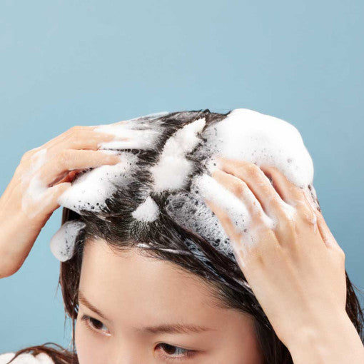 Dr.Groot Cooling Scrub Shampoo 200ml tube with icy blue label, Korean scalp exfoliant for oily, thinning hair