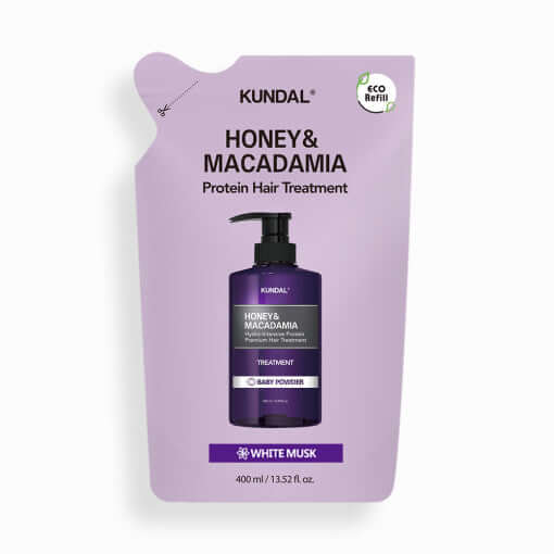 KUNDAL HONEY &amp; MACADAMIA Naturshampoo (Nachfüllpackung) 400ml #WHITE MUSK