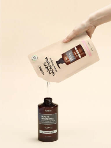 KUNDAL HONEY &amp; MACADAMIA 네이처 샴푸(리필) 400ml #화이트 머스크