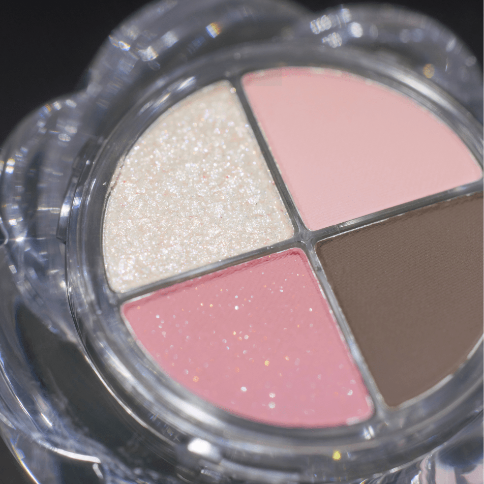 MUZIGAE MANSION twist-open eye palette with 4 neutral shadows in sculptural pot