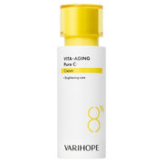 Vita-Aging Pure C Cream bottle with yellow cap on a white background
