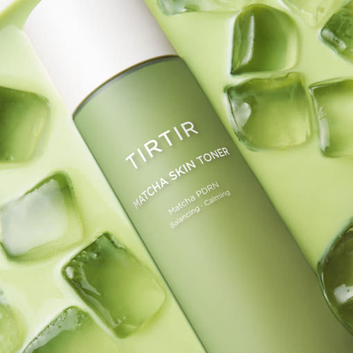 TIRTIR Match Skin Toner with minimalist packaging and matcha-green hue